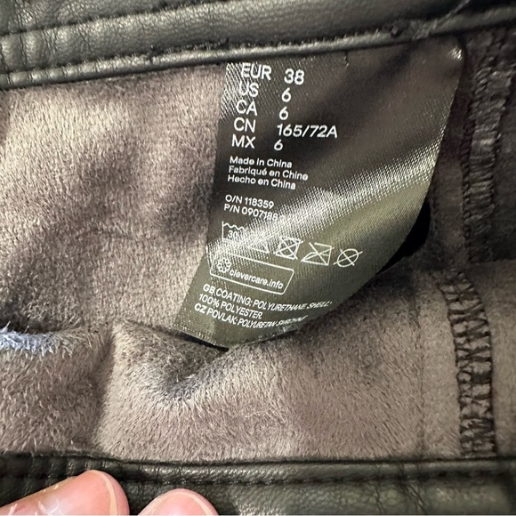 Black Pleather Midi Skirt - Picture 5 of 5